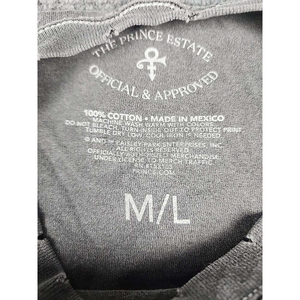 Prince‎ Nothing Compares 2 U Shirt M L Tattered Trashed Distressed Gray Concert - Picture 7 of 8